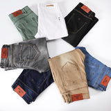 Men Stretch Skinny Jeans 7 Color Fashion Casual Slim Fit Denim Trousers Male Gray Black Khaki White Pants Size 29-38 - ENSEIGNE DENIS
