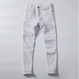 Men Stretch Skinny Jeans 7 Color Fashion Casual Slim Fit Denim Trousers Male Gray Black Khaki White Pants Size 29-38 - ENSEIGNE DENIS