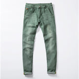 Men Stretch Skinny Jeans 7 Color Fashion Casual Slim Fit Denim Trousers Male Gray Black Khaki White Pants Size 29-38 - ENSEIGNE DENIS