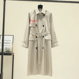 UK Brand new Fashion 2020 Fall /Autumn Casual Double breasted Simple Classic Long Trench coat with belt Chic Female windbreaker - ENSEIGNE DENIS