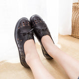 Cheap Shoes Women Leather Flats Female Flats Spring Shoes 2020 Classic Women's Loafers Casual Leather Shoes - ENSEIGNE DENIS