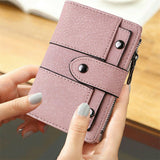 USA Women Wallet Leather Zip Coin Purse Clutch Handbag Small Mini Card Holder Short Purse Coin ID Credit Card PU Handbag - ENSEIGNE DENIS
