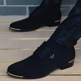 italian mens shoes fashion black men's leather moccasin pointed toe classic men wedding shoes sapatos masculino - ENSEIGNE DENIS