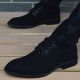 italian mens shoes fashion black men's leather moccasin pointed toe classic men wedding shoes sapatos masculino - ENSEIGNE DENIS
