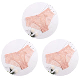 3pcs/Pack! Sexy Women Lace Panties Underwear Lace  Briefs S M L XL Transparent  Floral Bow Soft Lingerie