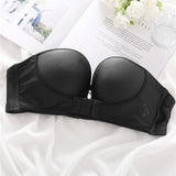 Front Closure Sexy Push Up Bra Women Invisible Bras Underwear Lingerie for Female Brassiere Strapless Seamless Bralette ABC Cup - ENSEIGNE DENIS