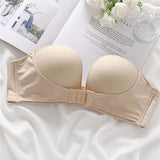 Front Closure Sexy Push Up Bra Women Invisible Bras Underwear Lingerie for Female Brassiere Strapless Seamless Bralette ABC Cup - ENSEIGNE DENIS
