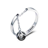 BAMOER Genuine 925 Sterling Silver Tears Of Flowers Dangle Open Finger Rings for Women Luxury Sterling Silver Jewelry SCR165 - ENSEIGNE DENIS