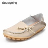 New Moccasins Women Flats 2019 Autumn Woman Loafers Genuine Leather Female Shoes Slip On Ballet Bowtie Women's Shoe Size 35-44 - ENSEIGNE DENIS