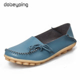 New Moccasins Women Flats 2019 Autumn Woman Loafers Genuine Leather Female Shoes Slip On Ballet Bowtie Women's Shoe Size 35-44 - ENSEIGNE DENIS