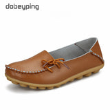 New Moccasins Women Flats 2019 Autumn Woman Loafers Genuine Leather Female Shoes Slip On Ballet Bowtie Women's Shoe Size 35-44 - ENSEIGNE DENIS