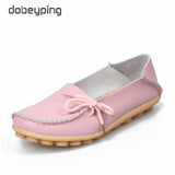 New Moccasins Women Flats 2019 Autumn Woman Loafers Genuine Leather Female Shoes Slip On Ballet Bowtie Women's Shoe Size 35-44 - ENSEIGNE DENIS