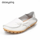 New Moccasins Women Flats 2019 Autumn Woman Loafers Genuine Leather Female Shoes Slip On Ballet Bowtie Women's Shoe Size 35-44 - ENSEIGNE DENIS