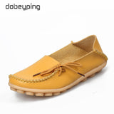 New Moccasins Women Flats 2019 Autumn Woman Loafers Genuine Leather Female Shoes Slip On Ballet Bowtie Women's Shoe Size 35-44 - ENSEIGNE DENIS