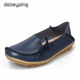 New Moccasins Women Flats 2019 Autumn Woman Loafers Genuine Leather Female Shoes Slip On Ballet Bowtie Women's Shoe Size 35-44 - ENSEIGNE DENIS