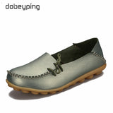 New Moccasins Women Flats 2019 Autumn Woman Loafers Genuine Leather Female Shoes Slip On Ballet Bowtie Women's Shoe Size 35-44 - ENSEIGNE DENIS