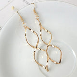 Simple fashion gold color Silver plated geometric big round Clip earrings for women fashion big hollow Ear clip jewelry - ENSEIGNE DENIS
