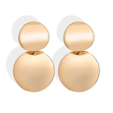 Simple fashion gold color Silver plated geometric big round Clip earrings for women fashion big hollow Ear clip jewelry - ENSEIGNE DENIS