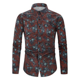 2020 New Men's Silk Satin Floral Printed Shirts Male Slim Fit Long Sleeve Flower Shirts Print Casual Party Shirt Tops M-3XL - ENSEIGNE DENIS