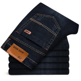 Brand 2020 New Men's Fashion Jeans Business Casual Stretch Slim Jeans Classic Trousers Denim Pants Male Black Blue - ENSEIGNE DENIS