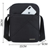 TINYTA Men's bag light Men Shoulder Bag for 9.7'pad 8 pocket Waterproof Casual crossbody bag Black Canvas Messenger bag shoulder - ENSEIGNE DENIS