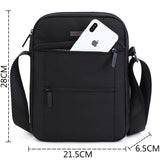 TINYTA Men's bag light Men Shoulder Bag for 9.7'pad 8 pocket Waterproof Casual crossbody bag Black Canvas Messenger bag shoulder - ENSEIGNE DENIS