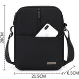 TINYTA Men's bag light Men Shoulder Bag for 9.7'pad 8 pocket Waterproof Casual crossbody bag Black Canvas Messenger bag shoulder - ENSEIGNE DENIS