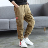 Hot Boys Pants 2020 High Quality Cotton Korean Casual Pants Children Spring Autumn Trousers Splicing Large Pockets 4-13 Years - ENSEIGNE DENIS