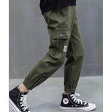 Hot Boys Pants 2020 High Quality Cotton Korean Casual Pants Children Spring Autumn Trousers Splicing Large Pockets 4-13 Years - ENSEIGNE DENIS