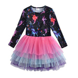 Kids Autumn Winter Dresses for Girls Star Sequins Princess Dress Girls