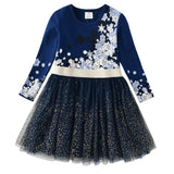 Kids Autumn Winter Dresses for Girls Star Sequins Princess Dress Girls