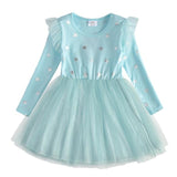 Kids Autumn Winter Dresses for Girls Star Sequins Princess Dress Girls