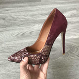 2020 Women Classic Pumps Extreme High Heels 12cm Sexy Stilettos Ladies Pointed Toe Shoes Nude Red Blue Black Beige Leopard Heels - ENSEIGNE DENIS