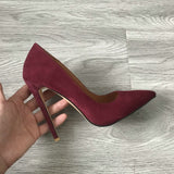 2020 Women Classic Pumps Extreme High Heels 12cm Sexy Stilettos Ladies Pointed Toe Shoes Nude Red Blue Black Beige Leopard Heels - ENSEIGNE DENIS