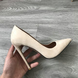 2020 Women Classic Pumps Extreme High Heels 12cm Sexy Stilettos Ladies Pointed Toe Shoes Nude Red Blue Black Beige Leopard Heels - ENSEIGNE DENIS