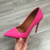 2020 Women Classic Pumps Extreme High Heels 12cm Sexy Stilettos Ladies Pointed Toe Shoes Nude Red Blue Black Beige Leopard Heels - ENSEIGNE DENIS