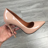 2020 Women Classic Pumps Extreme High Heels 12cm Sexy Stilettos Ladies Pointed Toe Shoes Nude Red Blue Black Beige Leopard Heels - ENSEIGNE DENIS