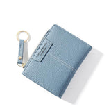 Brand Yellow Women Wallet Soft PU Leather Female Purse Mini Hasp Card Holder Coin Short Wallets Slim Small Purse Zipper Keychain - ENSEIGNE DENIS