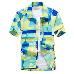 Palm Tree Printed Hawaiian Beach Shirt for Men 2019 Summer Short Sleeve 5XL Aloha Shirts Mens Holiday Vacation Clothing Chemise - ENSEIGNE DENIS