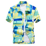 Palm Tree Printed Hawaiian Beach Shirt for Men 2019 Summer Short Sleeve 5XL Aloha Shirts Mens Holiday Vacation Clothing Chemise - ENSEIGNE DENIS