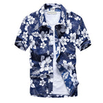Palm Tree Printed Hawaiian Beach Shirt for Men 2019 Summer Short Sleeve 5XL Aloha Shirts Mens Holiday Vacation Clothing Chemise - ENSEIGNE DENIS