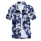 Palm Tree Printed Hawaiian Beach Shirt for Men 2019 Summer Short Sleeve 5XL Aloha Shirts Mens Holiday Vacation Clothing Chemise - ENSEIGNE DENIS