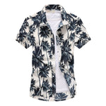 Palm Tree Printed Hawaiian Beach Shirt for Men 2019 Summer Short Sleeve 5XL Aloha Shirts Mens Holiday Vacation Clothing Chemise - ENSEIGNE DENIS