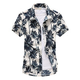 Palm Tree Printed Hawaiian Beach Shirt for Men 2019 Summer Short Sleeve 5XL Aloha Shirts Mens Holiday Vacation Clothing Chemise - ENSEIGNE DENIS