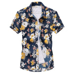 Palm Tree Printed Hawaiian Beach Shirt for Men 2019 Summer Short Sleeve 5XL Aloha Shirts Mens Holiday Vacation Clothing Chemise - ENSEIGNE DENIS