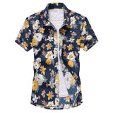 Palm Tree Printed Hawaiian Beach Shirt for Men 2019 Summer Short Sleeve 5XL Aloha Shirts Mens Holiday Vacation Clothing Chemise - ENSEIGNE DENIS