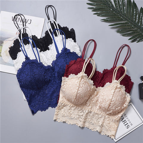 2020 New Arrival Women Push Up Wireless Lace Bra Top Women Plus Size Bralette Underwear Lingerie Full Cup - ENSEIGNE DENIS