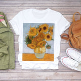 Women 2020 Summer Short Sleeve Floral Flower Fashion Lady T-shirts Top T Shirt Ladies Womens Graphic Female Tee T-Shirt - ENSEIGNE DENIS