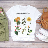 Women 2020 Summer Short Sleeve Floral Flower Fashion Lady T-shirts Top T Shirt Ladies Womens Graphic Female Tee T-Shirt - ENSEIGNE DENIS