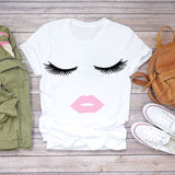 Women 2020 Summer Short Sleeve Floral Flower Fashion Lady T-shirts Top T Shirt Ladies Womens Graphic Female Tee T-Shirt - ENSEIGNE DENIS